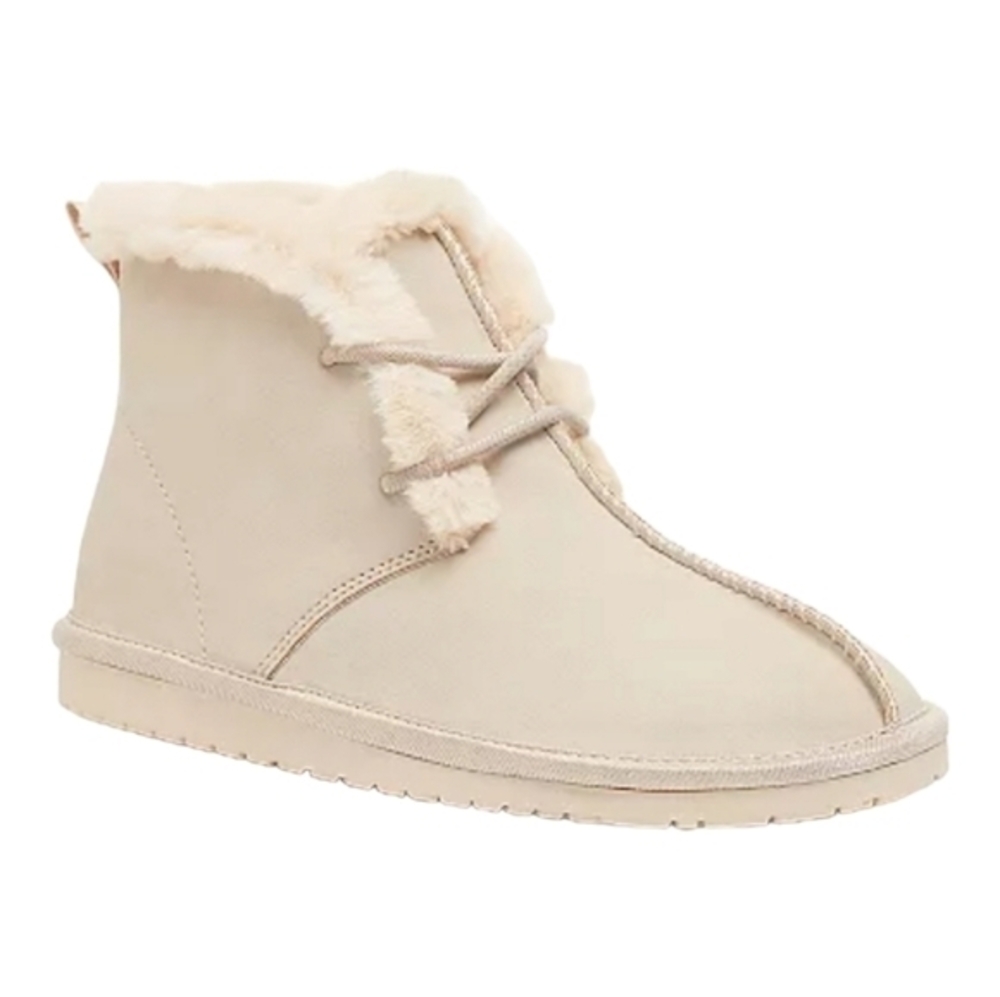 Rocket Dog Serenity ivory faux fur lined ankle winter boots 9.5